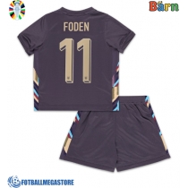 Fotballdrakt Barn England Phil Foden #11 Bortedraktsett EM 2024 Kortermet (+ Korte bukser)